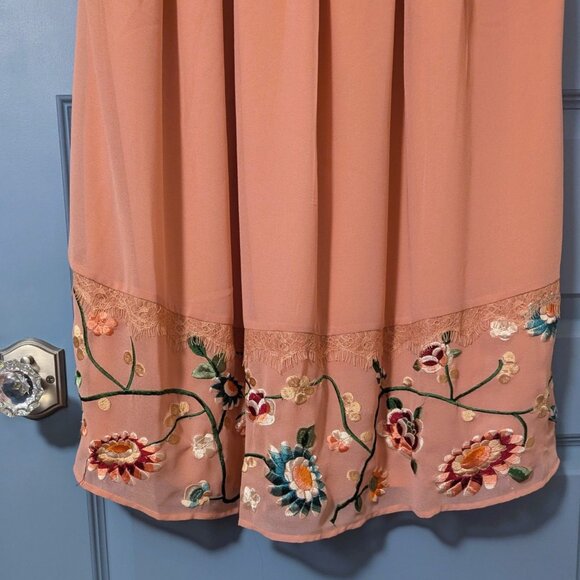 ASOS Maternity embroidered Pink Midi Dress - Picture 7 of 10